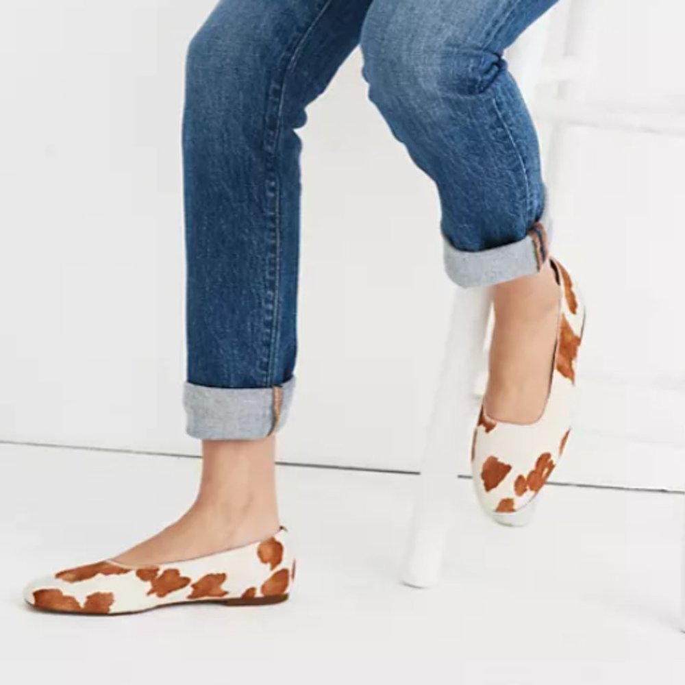 Madewell Calf Hair Cory Flat size 10 NWT